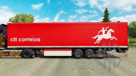 La peau CTT Correios de Portugal S. A sur les remorques pour Euro Truck Simulator 2