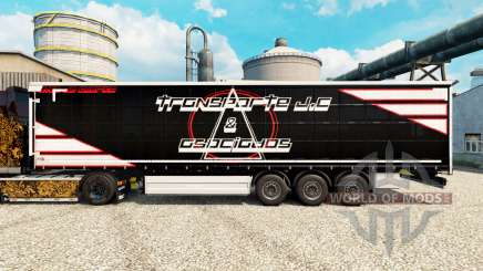 La peau Transporte J. C & Asociados pour les remorques pour Euro Truck Simulator 2