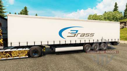 La peau en Laiton de la Logistique du Transport pour les remorques pour Euro Truck Simulator 2