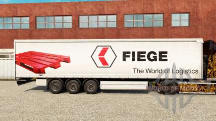 La peau Fiege sur un rideau semi-remorque pour Euro Truck Simulator 2