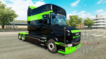La peau Noir-vert-pour camion Scania T pour Euro Truck Simulator 2