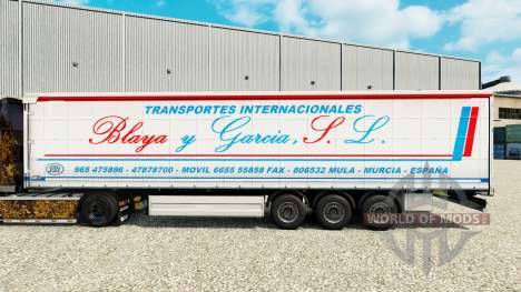La peau Blaya Garcia y J. L. sur un rideau semi- pour Euro Truck Simulator 2