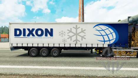 La peau Dixon sur un rideau semi-remorque pour Euro Truck Simulator 2