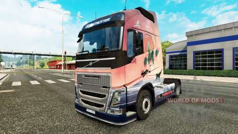 Cpt Metal-skin für den Volvo truck für Euro Truck Simulator 2