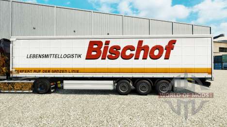 Haut Bischof auf einem Vorhang semi-trailer für Euro Truck Simulator 2