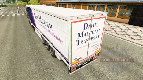Haut Davie Malcolm auf einen Vorhang semi-traile für Euro Truck Simulator 2