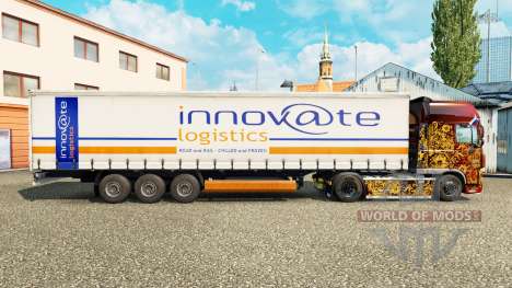 La peau Innover Logistique sur un rideau semi-re pour Euro Truck Simulator 2