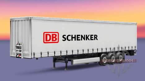 La peau DB Schenker Logistics sur un rideau semi pour Euro Truck Simulator 2