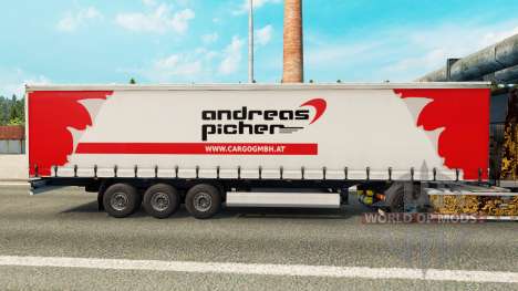 Haut Andreas Picher auf einen Vorhang semi-trail für Euro Truck Simulator 2