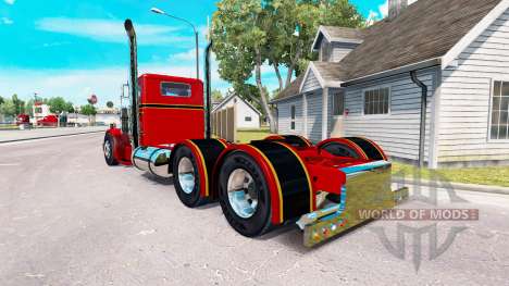 Le Rouge et le Noir de la peau pour le camion Pe pour American Truck Simulator