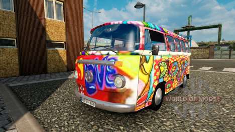 Volkswagen Transporter T2 hippy pour le trafic pour Euro Truck Simulator 2