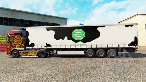 Haut Robert Wiseman Dairie auf einen Vorhang sem für Euro Truck Simulator 2