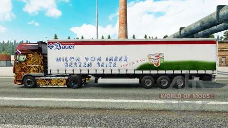 Haut der Bauer auf einem Vorhang semi-trailer für Euro Truck Simulator 2