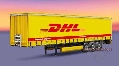 Haut-DHL Express & Logistics auf dem Anhänger für Euro Truck Simulator 2