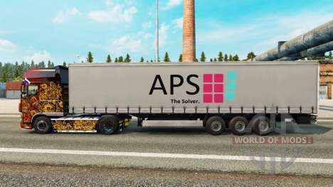 Haut APS auf einem Vorhang semi-trailer für Euro Truck Simulator 2