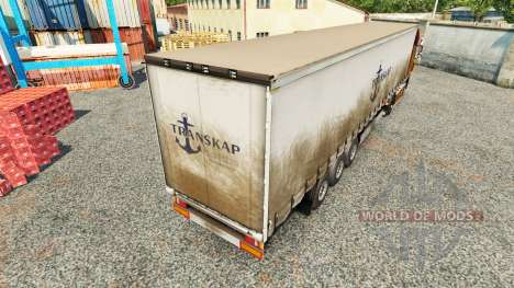 Haut Transkap auf einen Vorhang semi-trailer für Euro Truck Simulator 2