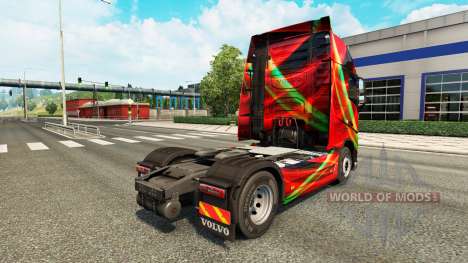 Red Effect skin für Volvo-LKW für Euro Truck Simulator 2
