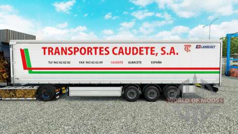 La peau Transportes Caudete S. A. rideau semi-re pour Euro Truck Simulator 2
