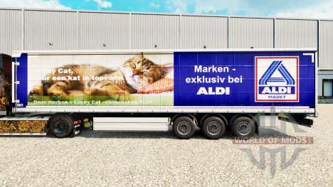 Haut der Aldi-Markt für Vorhangfassaden semi-tra für Euro Truck Simulator 2