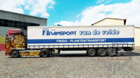 La peau de Transport VdV sur un rideau semi-remo pour Euro Truck Simulator 2