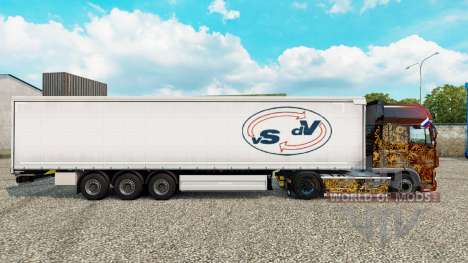 Haut Der Strahlen De Vries Vorhang semi-trailer für Euro Truck Simulator 2