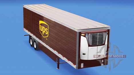 Haut UPS auf gekühlten Auflieger für American Truck Simulator
