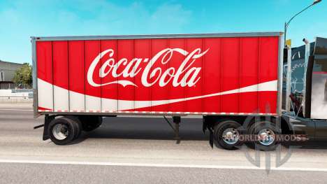 Haut Coca-Cola Metall-semi-trailer für American Truck Simulator