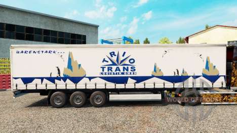 Trio de Trans peau sur la semi-remorque à rideau pour Euro Truck Simulator 2