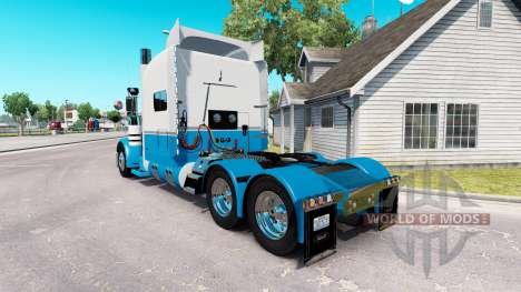 Haut Baby Blau und Weiß für den truck-Peterbilt  für American Truck Simulator