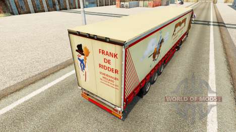 La peau de Frank de Ridder sur un rideau semi-re pour Euro Truck Simulator 2