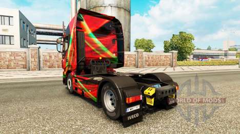 Rouge Effet peau pour Iveco tracteur pour Euro Truck Simulator 2