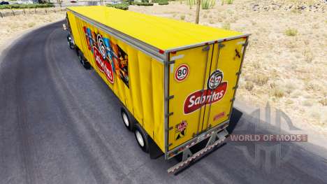 La peau Sabritas sur un rideau semi-remorque pour American Truck Simulator