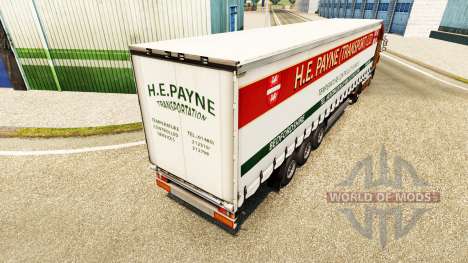 Haut H. E. Payne Transport auf semi-trailer Vorh für Euro Truck Simulator 2