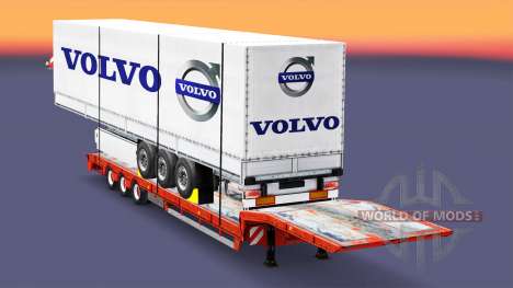 Low sweep mit einer Ladung Vorhang semi-trailer für Euro Truck Simulator 2