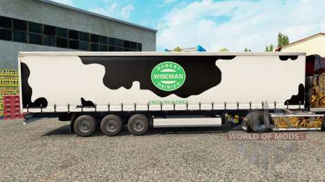 Haut Robert Wiseman Dairie auf einen Vorhang sem für Euro Truck Simulator 2