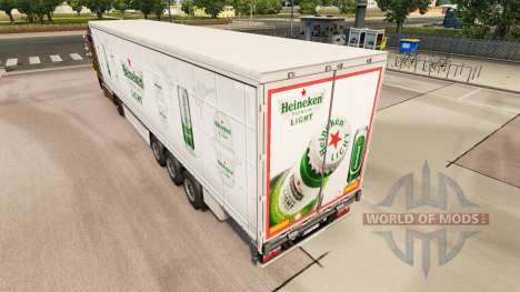 Haut Heineken Light curtain semi-trailer für Euro Truck Simulator 2