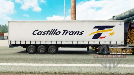 La peau Castillo Trans sur un rideau semi-remorq pour Euro Truck Simulator 2