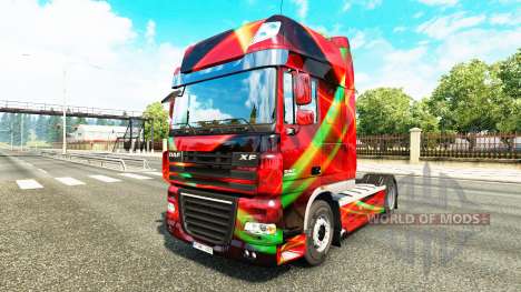 Red Effect skin für DAF-LKW für Euro Truck Simulator 2