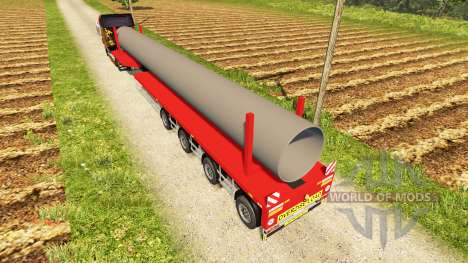 Semi-trailer mit einer Belastung von Wasserleitu für Euro Truck Simulator 2