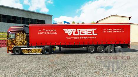 La peau Vogel sur un rideau semi-remorque pour Euro Truck Simulator 2