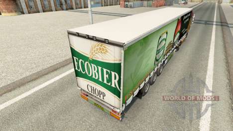 La peau Ecobier sur un rideau semi-remorque pour Euro Truck Simulator 2