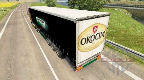 La peau Okocim sur un rideau semi-remorque pour Euro Truck Simulator 2