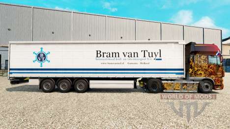 La peau Bram van Tuyl sur un rideau semi-remorqu pour Euro Truck Simulator 2