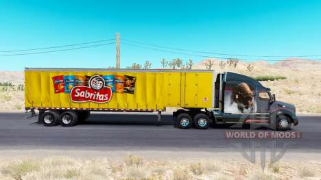 La peau Sabritas sur un rideau semi-remorque pour American Truck Simulator