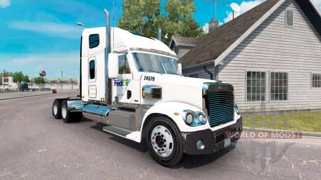 La peau sur la FedEx camion Freightliner Coronad pour American Truck Simulator