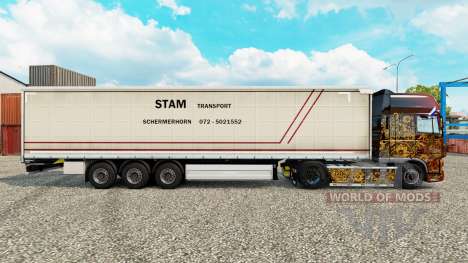 Haut STS Vorhang semi-trailer für Euro Truck Simulator 2