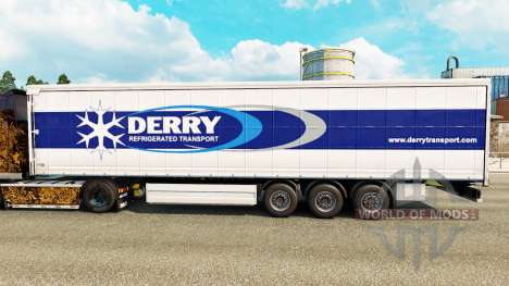 La peau Derry sur un rideau semi-remorque pour Euro Truck Simulator 2