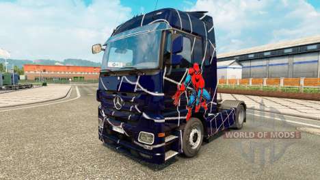 La peau de Spider-Man sur un tracteur Mercedes-B pour Euro Truck Simulator 2