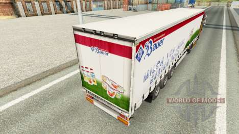 Haut der Bauer auf einem Vorhang semi-trailer für Euro Truck Simulator 2