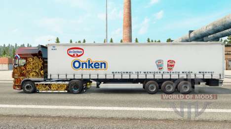 Haut Dr. Oetker Onken auf einen Vorhang semi-tra für Euro Truck Simulator 2